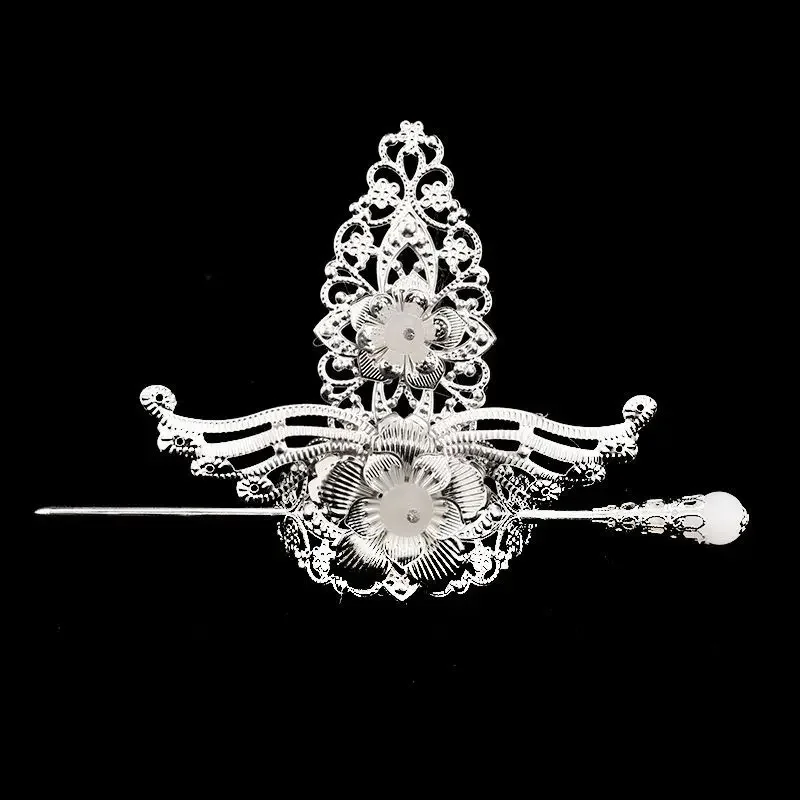 Hanfu Ancient Style Ancient Costume Headwear Silver Gold Martial Arts Hair Crown Men and Women Couples Hair Proud Bun Crown