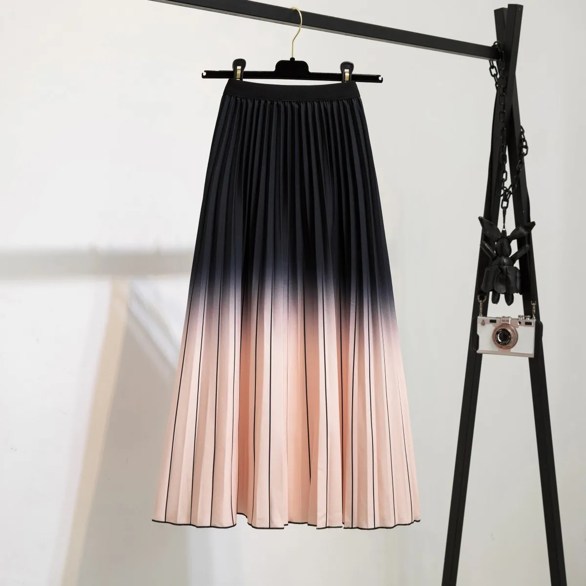 mini skirts for women Women Pleated Skirts Fashion High Waisted Elastic Girl 2022 Spring Summer Long Skirt Party Holiday Female A-Line Midi-Calf Skirt green skirt