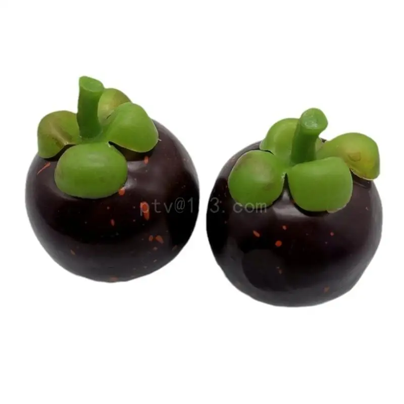 10pcs Simulated Mangosteens Foam Fake Mangosteens Simulations Fruit Model Photo Props Early Education Toy Shop Display