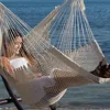 Indoor Outdoor Large Cotton Rope Hanging Chair Solid and Compressive Resistance Practical Natural White Comfort Swing Chair 1