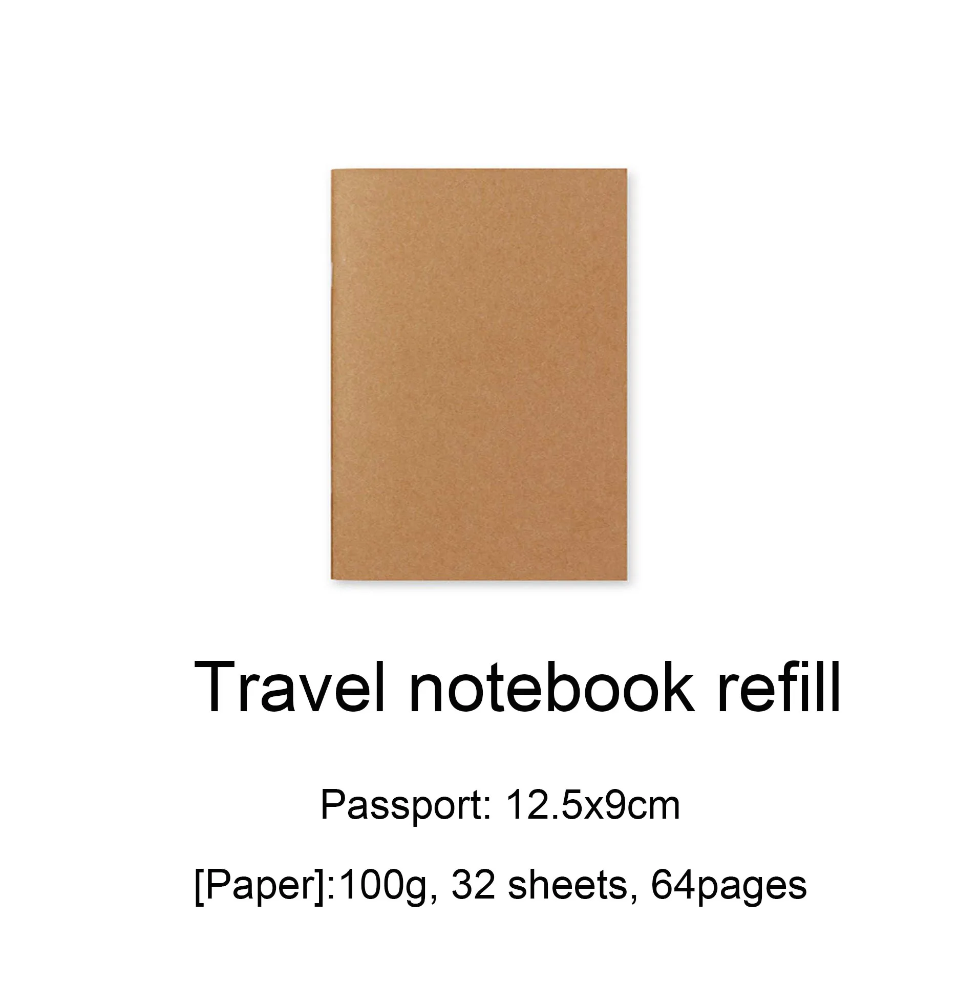 

Handmade Genuine Leather Notebook Refill Passport Size Inserts Replace Inner Core Sketchbook Planners Travel Diary Journals