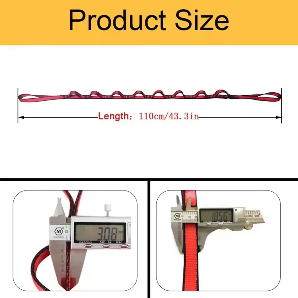 Daisy Chain Yoga Hammock Extension Strap Adjustable Nylon Sling_voghion.com