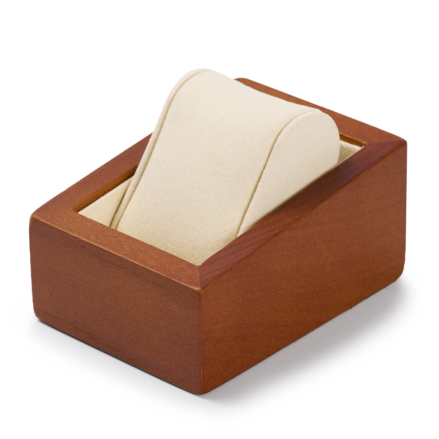 Elegant Wooden Watch Storage Box with Pillow Bag - Portable Timepiece Display Case