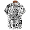 Humanities Theme 3D Printed Men Shirt Man/Women Casual Fashion Short Sleeves Shirts Lapel Button Tops Oversized Unisex Clothing 5