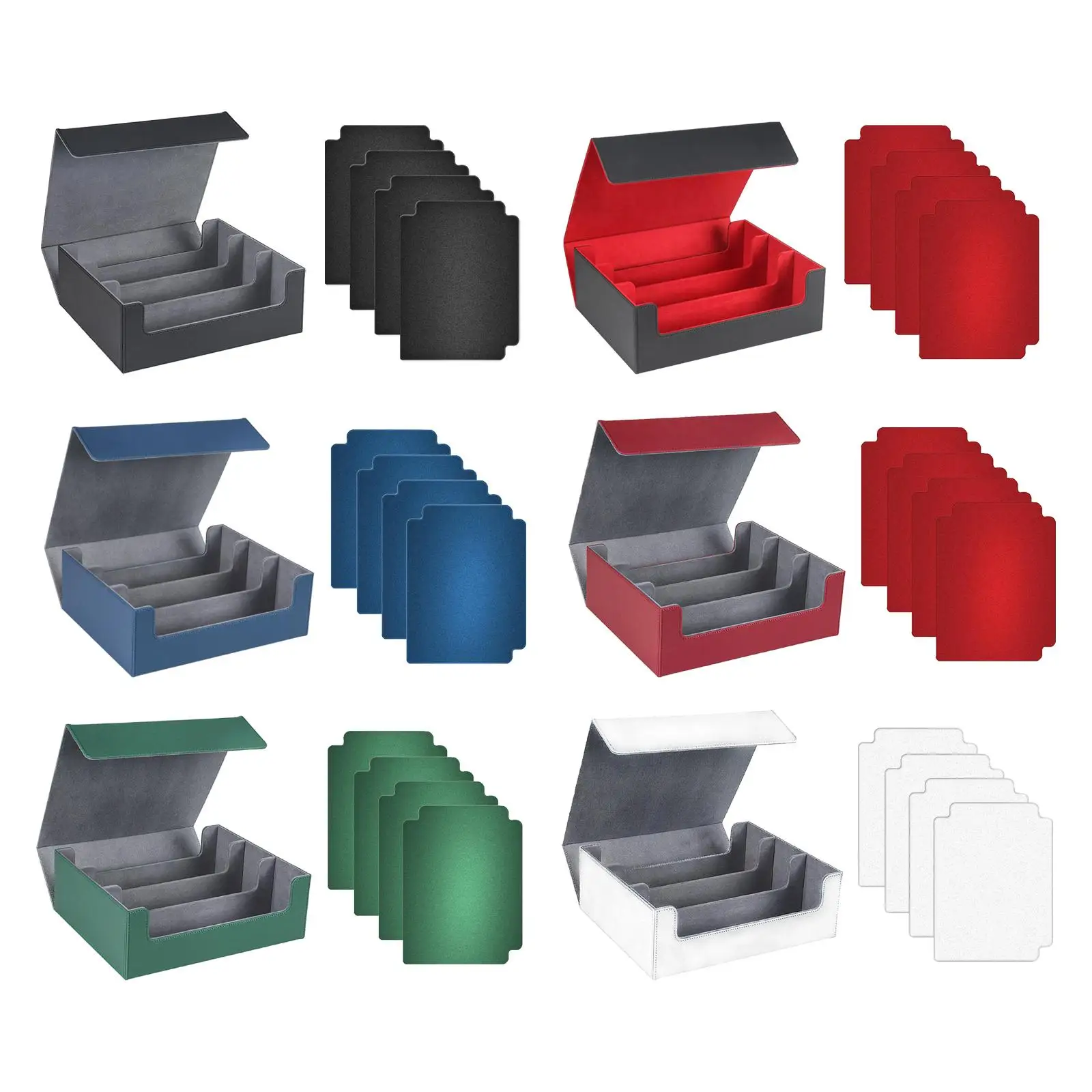 

Trading Card Deck Box Organizer PU Leather Can Holds 1800+ Cards Collectible