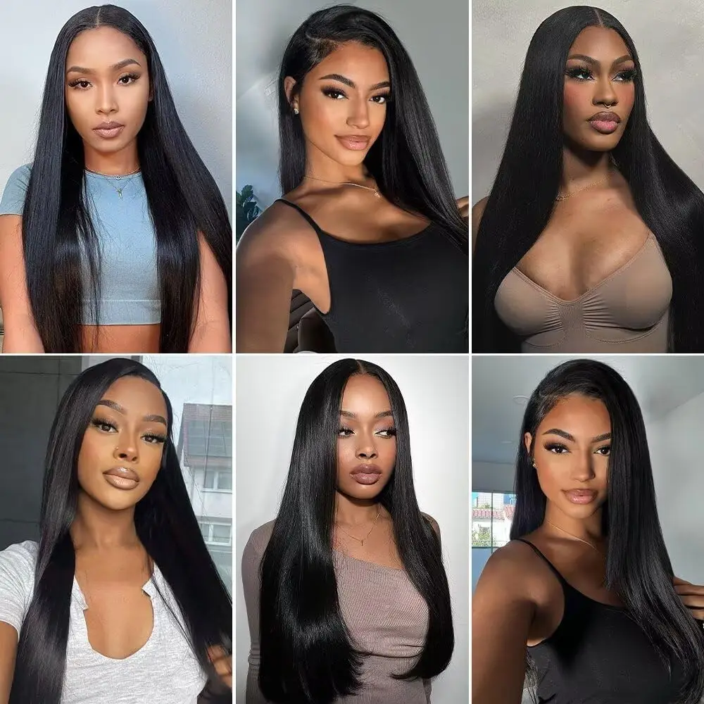 30 -42 Inches 13x6 HD Lace Frontal Wigs Bone Straight 13x4 13x6Lace Front Brazilian Pre Plucked Human Hair Wigs For Women 5