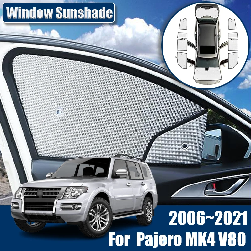 Car Sunshade Windshield Sunshade Windshield Sun Shade Mitsubishi Pajero 4 Accessories Montero Shogun V80 V73 V93 2006~ Car Sunshade Windshield Visor Cover Auto Interior Parts
