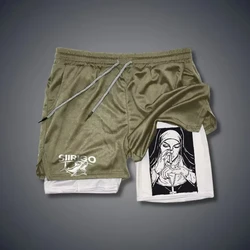Berserk Men's 2 - in - 1 Quick - Dry Double - Layered Sports Shorts - L (Photo color)