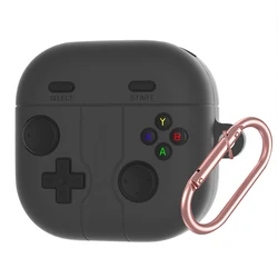 Cute Cartoon 3D Game Controller Silicone Shockproof Earphone Case Cover - Galaxy Buds4 Pro (Black)