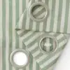 JINCHAN 2PCS Linen Curtains For Living Room Bedroom Ticking Striped Window Treatment Light Filtering Drapes Grommet Top Curtain 4
