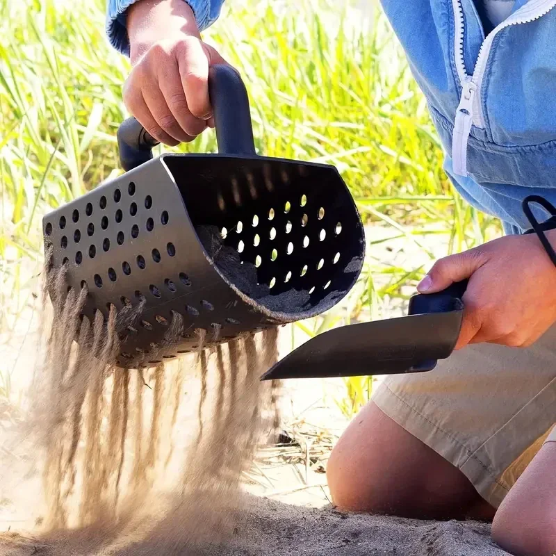 ABS Metal Detector Accessories for Underground Treasure Detect-Includes Sand Scoop for Metal Detecting, Collapsible Shovel