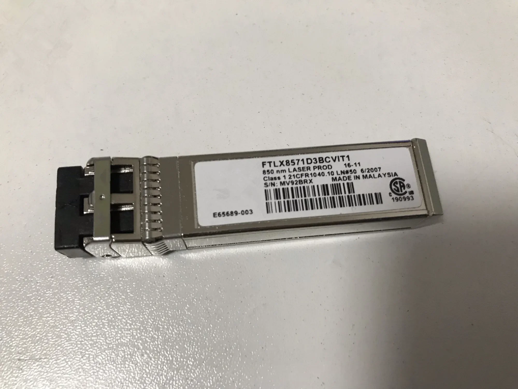 In-tel 850NM SR10g sfp+ fiber transceiver/FTLX8571D3BCVIT1/850nm 0.3KM 10G/E65689-003/network adapter general purpose switch