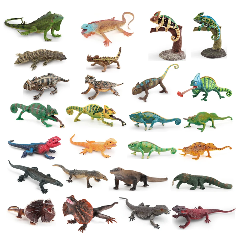 Statuine rettili realistiche camaleonte drago di komodo giochi_voghion.com