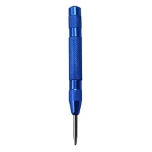 Heavy Duty Center Punch Locator Semi-automatic Center Blower for Metal Wood Spring Loaded Mark Center Punch Tool tanie i dobre opinie ANENG Inne Woodworking CN (pochodzenie) 1PC Automatic Center Punch Aluminum Alloy Black Blue Silver approx 1 3x13 2cm 0 51x5 20inches
