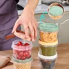 10Pcs Food Storage Containers Kitchen Accessories Rice Cereal Dispenser 500ml PP Boxes Microwave Fridge Jars To Preserved Foods 3