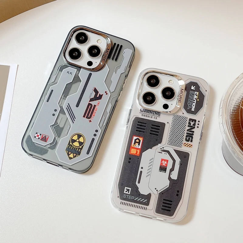 テックアクセサリー Logo Motif Phone Case On Strap Allytechgroup 2024 New Trendy Back Case Cover for Apple