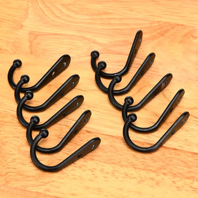 10pcs Small Antique Hooks Wall Hanger Curved Buckle Horn Lock Clasp Hook  Robe Coats Hat Clothes Towel With Screws Holder Storage - AliExpress