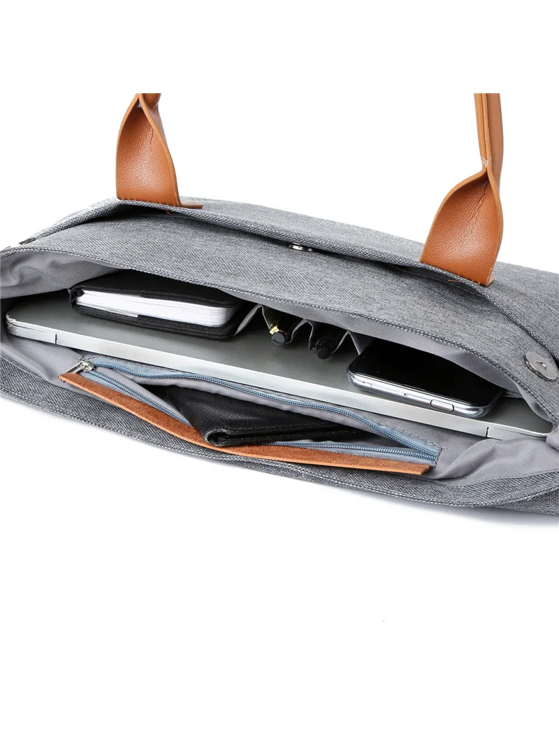 Men Waterproof Oxford Business Briefcase Office Document Storage Handbag Travel Laptop Protection Shoulder Bag Organizer Pouch