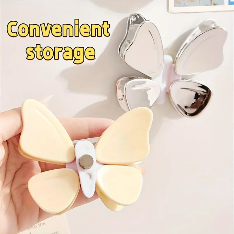 Magnetic Food Storage Clips - Cute Butterfly Design, Easy-to-Use for Kitchen & Fridge Organization, Multi-Purpose Sealing Clips