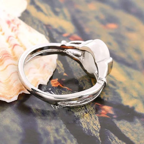 Twilight Saga Ring Bella Opals Silver Plated Fashion Simple Classic Movie Film Jewelry For Women Lady finger ring silver ring
