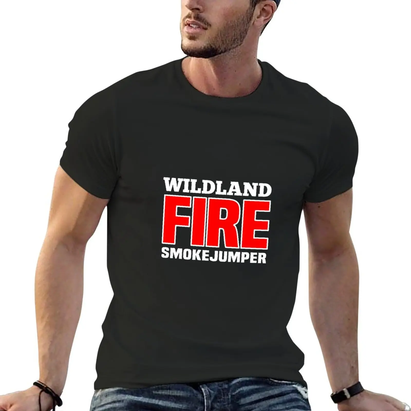 

Wildland Fire Rescue Department Smokejumper Firemen Uniform T-Shirt Short sleeve tee graphic t shirt t shirts for men graphic