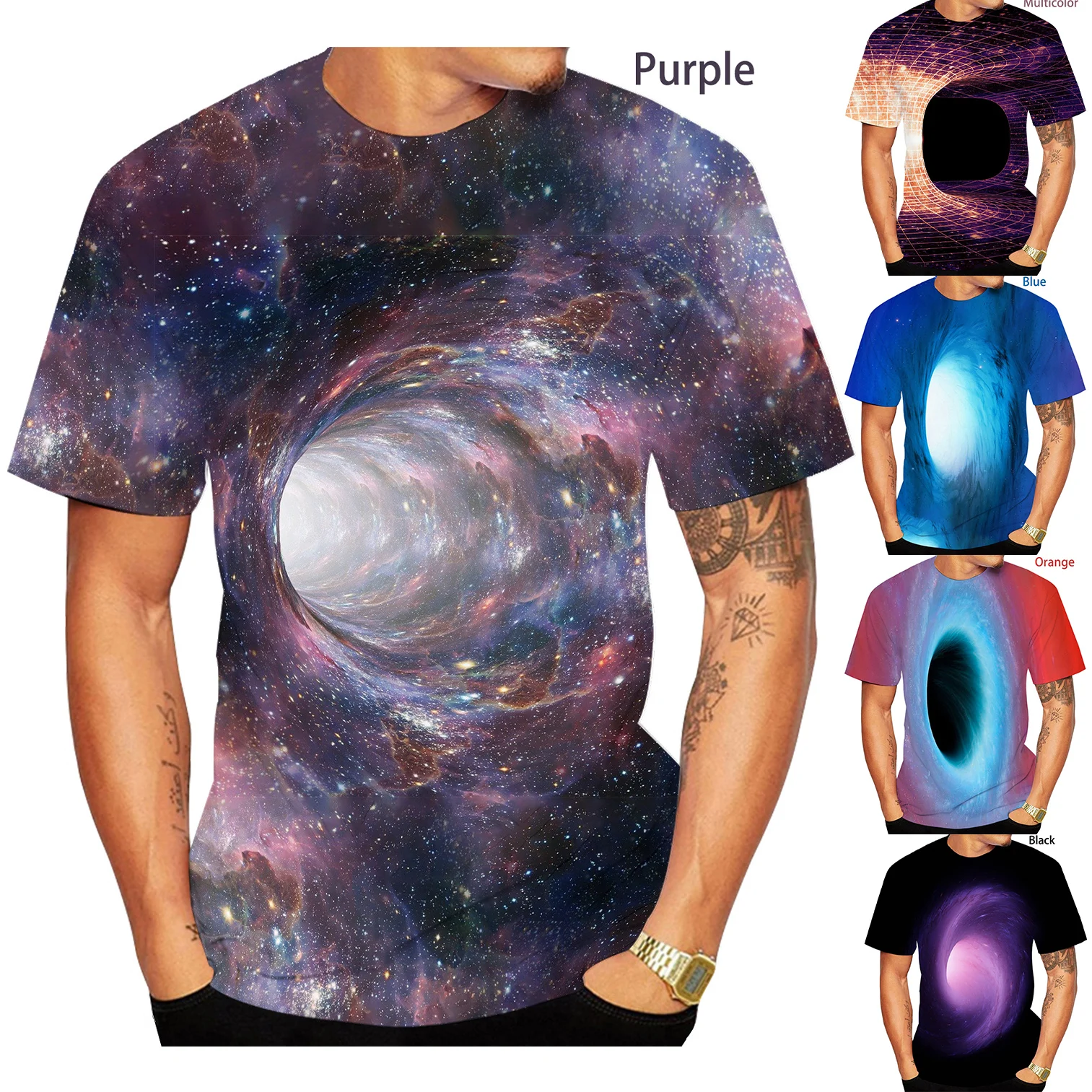 

Newest Fashion 3D Printing Black Hole T Shirt Cool Vertigo Hypnotic T-Shirt Hot Men/Women TShirt Unisex Summer Tees