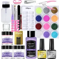 Acrylic Nail Kit All-in-One Beginner Nail Kit Acrylic Powder and Liquid Set with Acrylic Nail Brush Kit Acrylic Set 1