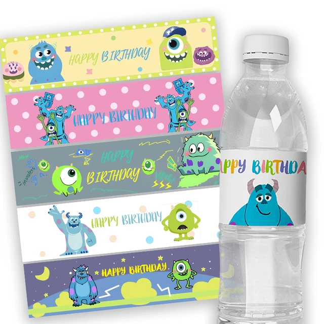 Red Monster Truck Water Bottle Labels, Personalized