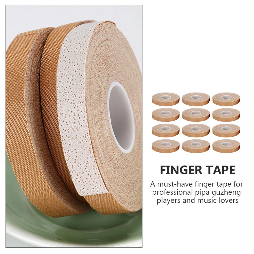 Guzheng Finger Guard 12 Pcs Guzheng Tape Finger Tapes Protective Adhesive Breathable Adult Child