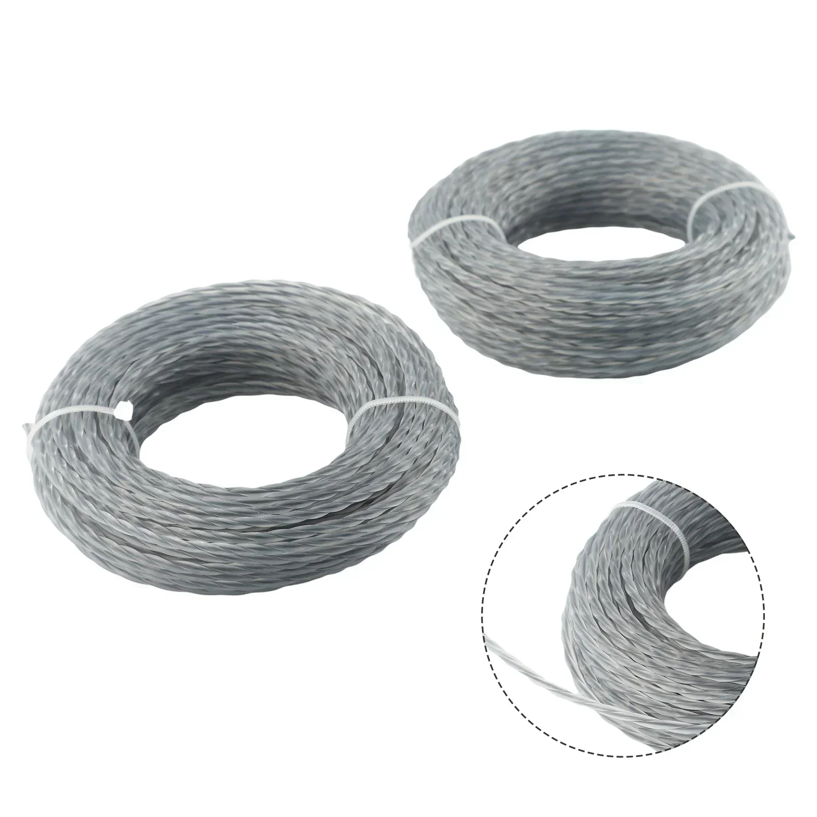 Core-reinforced Grass Trimmer Line 2.0-3.0 MmX15m 30m Line Spool Lawn Trimmer Mower Cord Replacement 4 Size Garden Tool 2 Sets