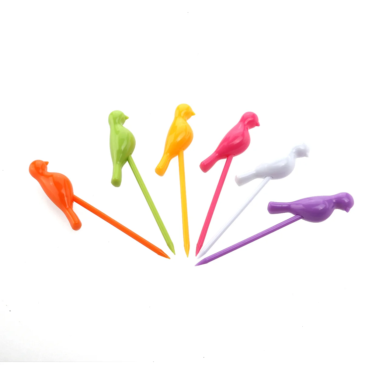 Tree and Bird Shaped Plastic tooth pick Fruit Fork
