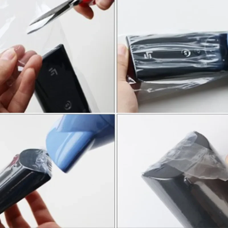 10 Pcs Transparent Heat Shrink Film Bag for TV Box Remote Control