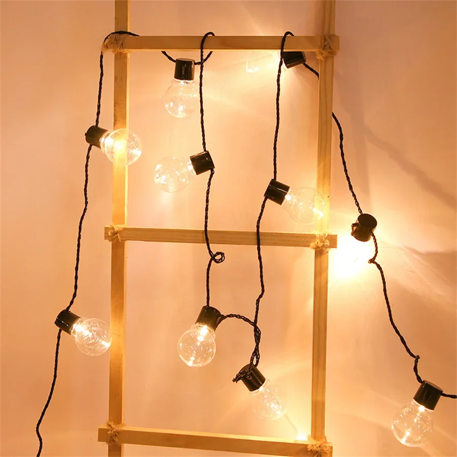 글로브 볼 요정 조명, 야외 크리스마스 글로브 스트링 조명, 거리 파티오 화환 조명, 결혼식 휴일 장식, 10M 38 LED G50
