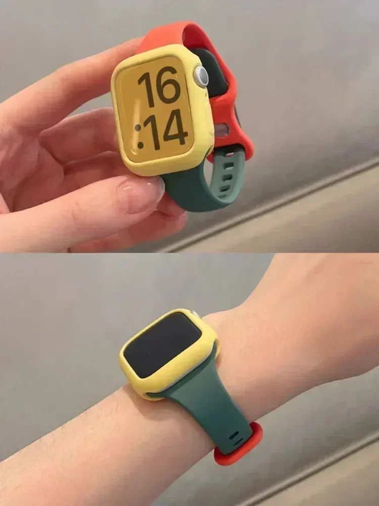 Candy Case and Strap Set for Apple Watch - Nylon/Silicone Correa Strap