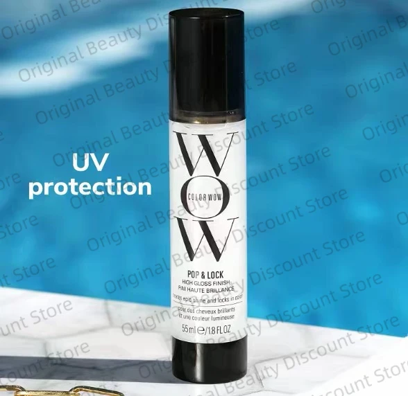 

Original Color WOW Hair Care Essential Oil POP&LOCK high gloss finish fini haute brillance frizz control+ UV protectant 55ml