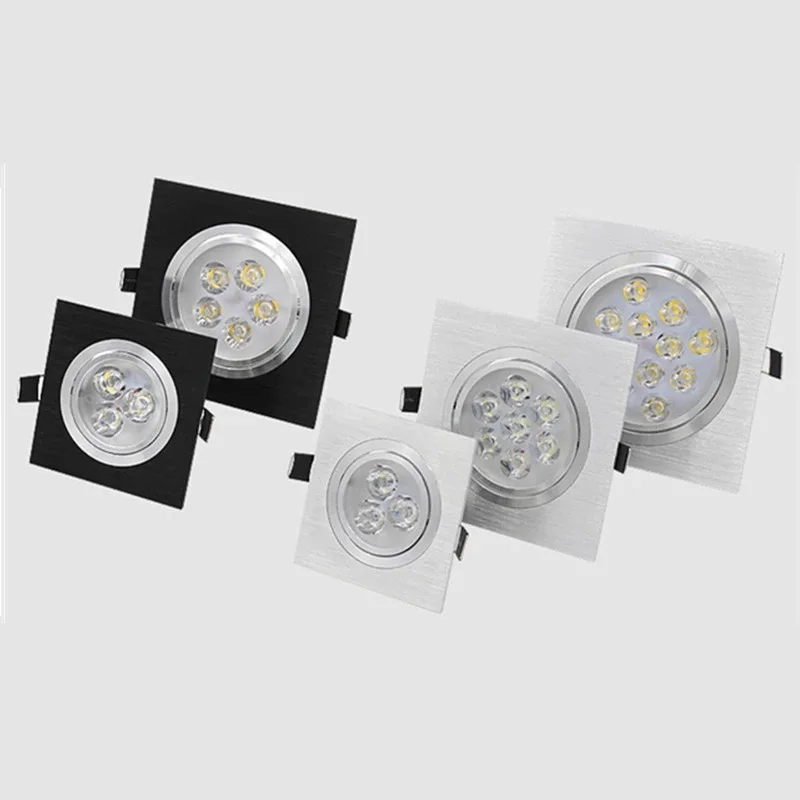 디 밍이 가능한 광장 led 통 6w 10w 14w 12V 220V recessed 캐비닛 전구 광장 스포트 라이트 천장 led 드라이버 홈 장식에 대 한