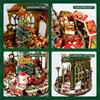 DIY Wooden Miniature Model Kit Mini Bottle Christmas Prologue Doll Houses 3D Puzzle Dollhouse With Furniture for Friends Gifts 5