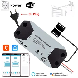 Smart WiFi Garage Door Controller with Voice Assistant Integration (AC100 - 240V EU plug)