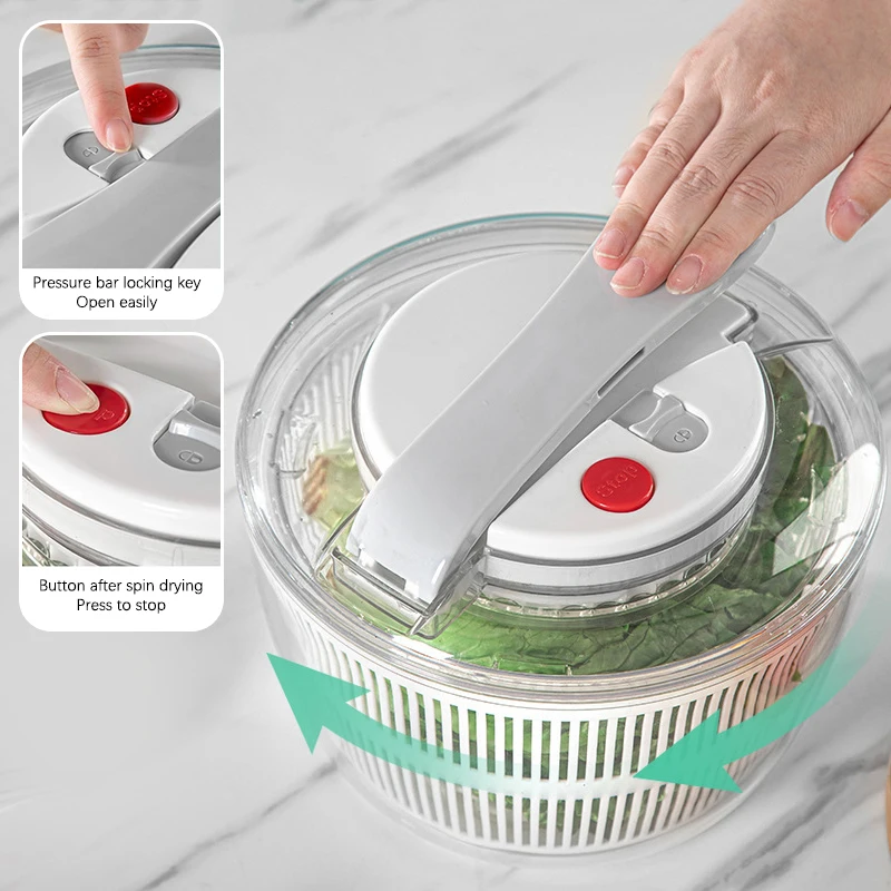 Multi-Function Household Salad Spinner and Vegetable Dehydrator