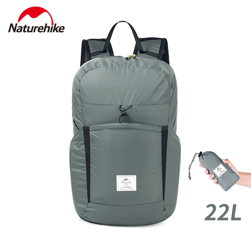 Naturehike kemping Hátiszák 22L kapacitású ultralight Maroktelefon Vízhatlan esőköpény Gyalogtúra Zsák férfiak Nők kültéri foldable utazási Hátiszák