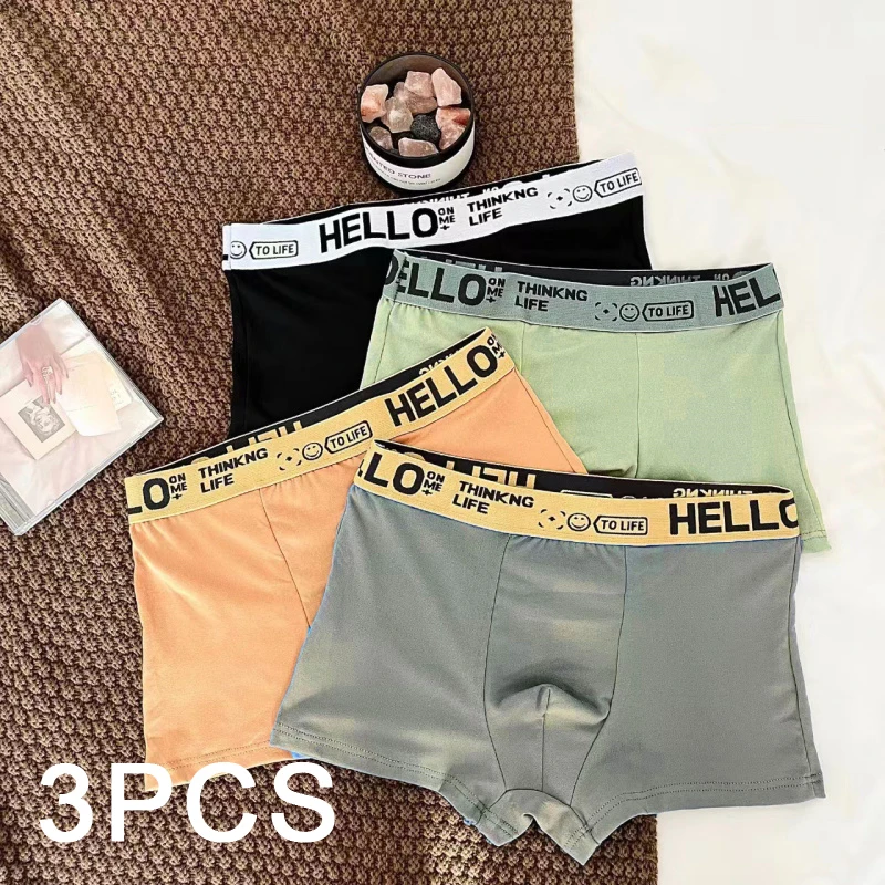 

3PCS Boxing Shorts Personality Boxer Sports Soft Breathable Men Underpants Men's Panties Large Size Panties Underwears Underwear