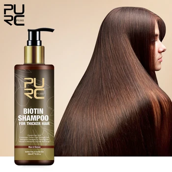 PURC Biotina Shampoo per la crescita dei capelli Anti perdita di capelli Riparazione Danneggiata Crespo Olio di argan Trattamento del cuoio capelluto Prodotti per la cura dei capelli 1