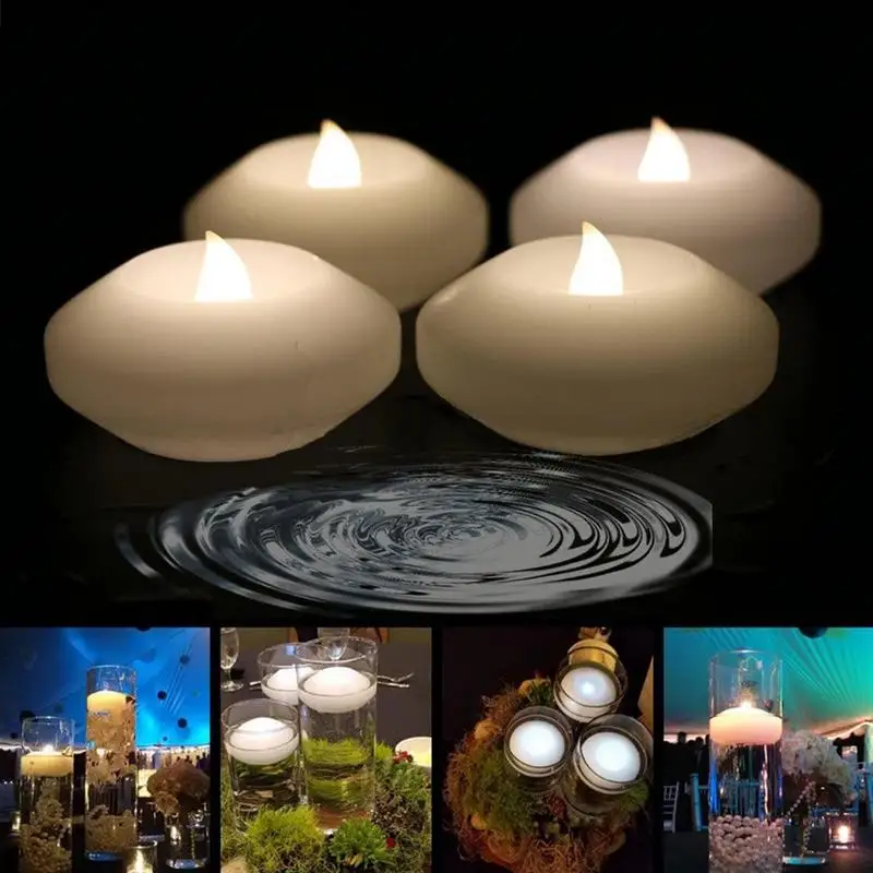 Bougie Flottante Étanche Sans Flamme, Bougies Chauffe-pio Scintillantes,  Blanc Chaud, LED ci-après les pour Piscine, Mariage, ixde Prière, QueDecor  - AliExpress