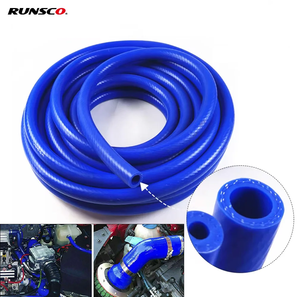 ID 10/12/14/16mm Auto Car Vacuum Silicone Hose Racing Line Pipe Tube Blue/Black/Red 1-20 Meters Universal
