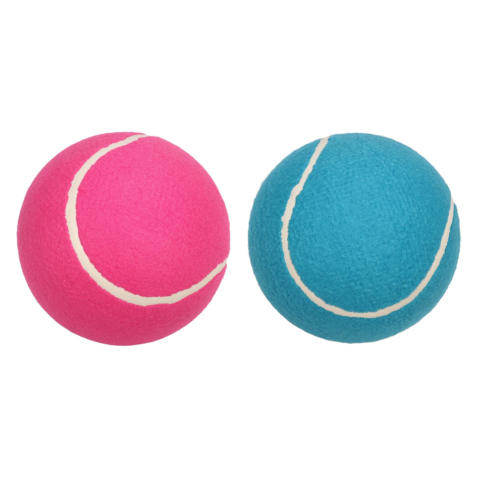 Tennis Ball Toy Rubber Core Plush Felt 8 Inch Jumbo Tennis Ball 7.9in