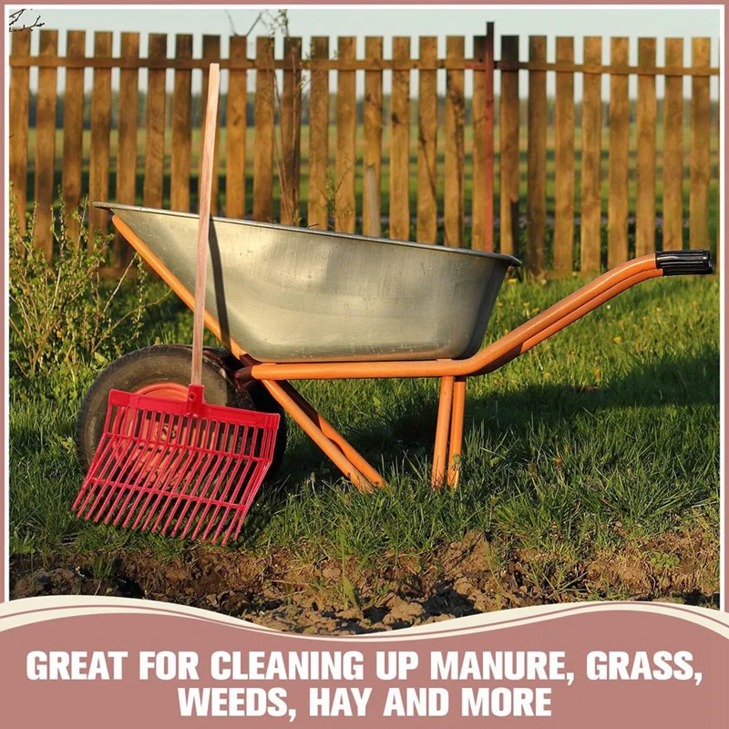 Manure Fork Replacement Head, Pitchfork Head, Horse Manure Rake, For Picking Up Manure, Stable Waste Removal Easy To Use 4