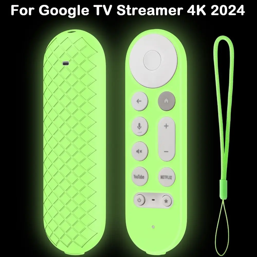 Silicone Protective Case for Google TV Streamer 4K Remote Control Non-slip Soft Durable Shockpro Protective Cover Shell