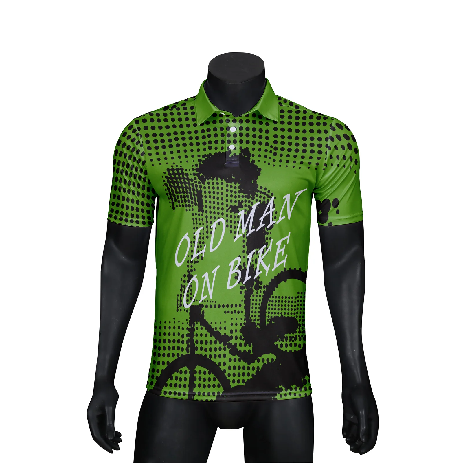 

Old Man On Bike Polo Shirts Cycling Jersey Casual Polo Short Sleeve Summer Men Clothing Business Clothes Top