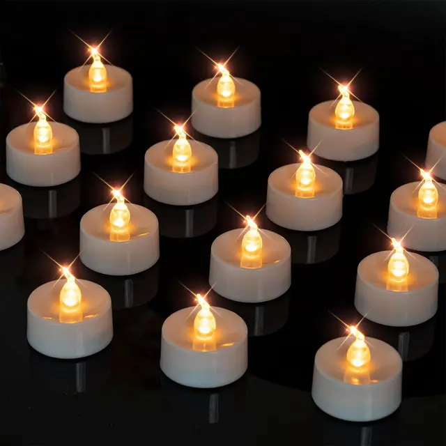 LED chauffe-plat sans flamme bougies vacillantes électronique à piles lumière votive décor à la maison 6