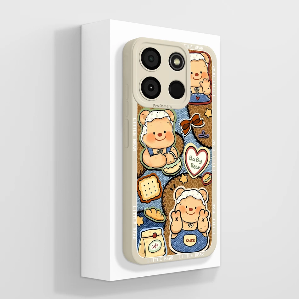 Astronaut Cartoon Fashion Soft Liquid Silicone Shockproof Phone Case Back Cover Shell